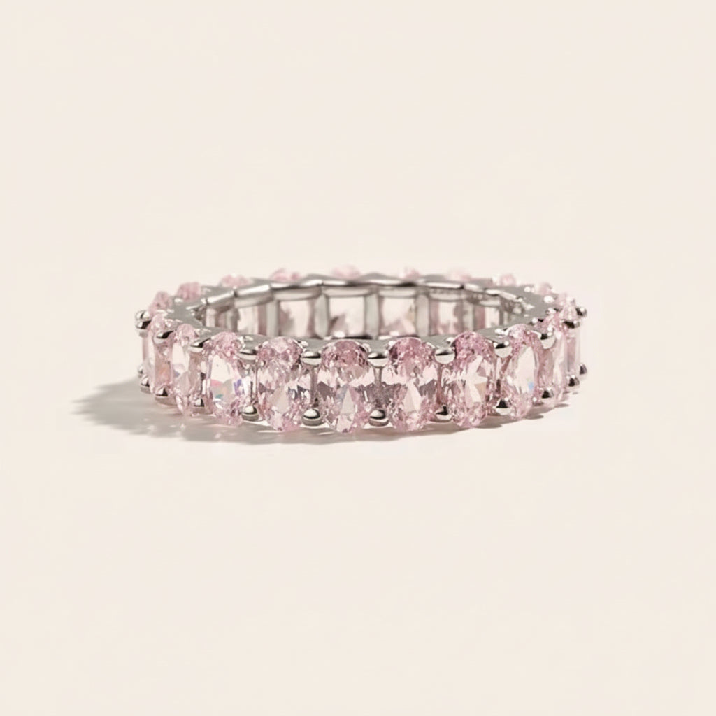 Blush Oval Eternity Ring