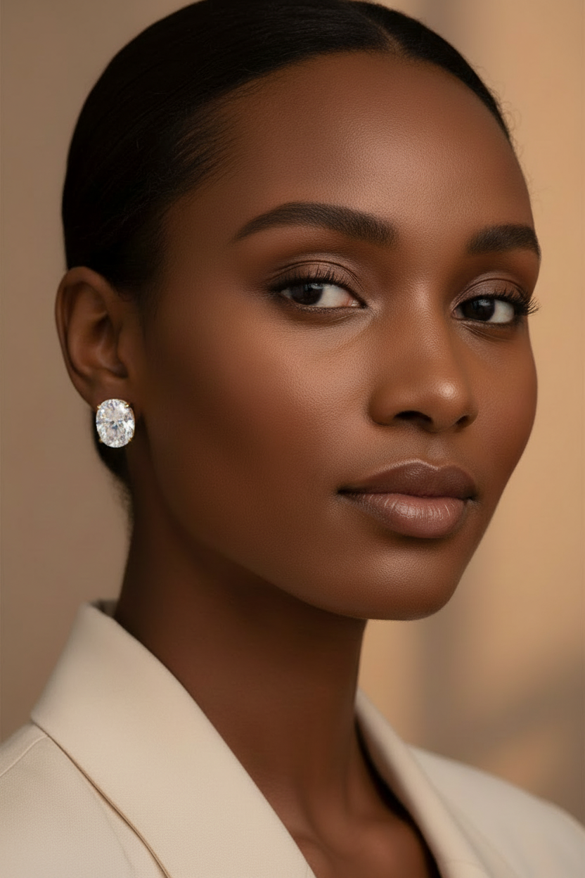 L'Ovale Lumière Studs